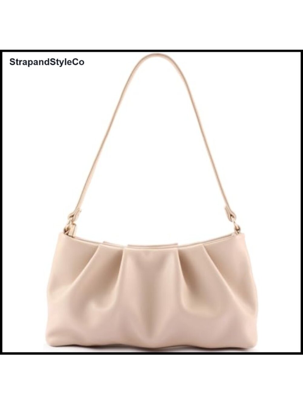 Women's Pleated Clutch Purse PU Leather Evening Handbag Detachable Chain Strap